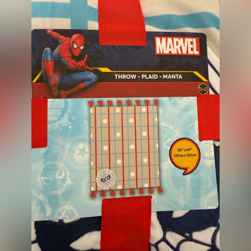 Marvel Spider Man Red and Blue Throw Blanket